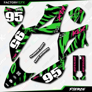 Green Pink Fierce Graphics Kit fits Kawasaki KLX110 10-25 Decal Sticker KLX 110 - Picture 1 of 5