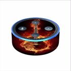 Skin Decal for Amazon Echo Dot 2 (2nd generation) / Guitar in Flames