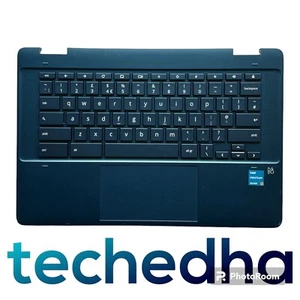 HP Chromebook X360 14b-cb Palmrest Handrest Touchpad Upper Top Case UK Keyboard - Picture 1 of 2