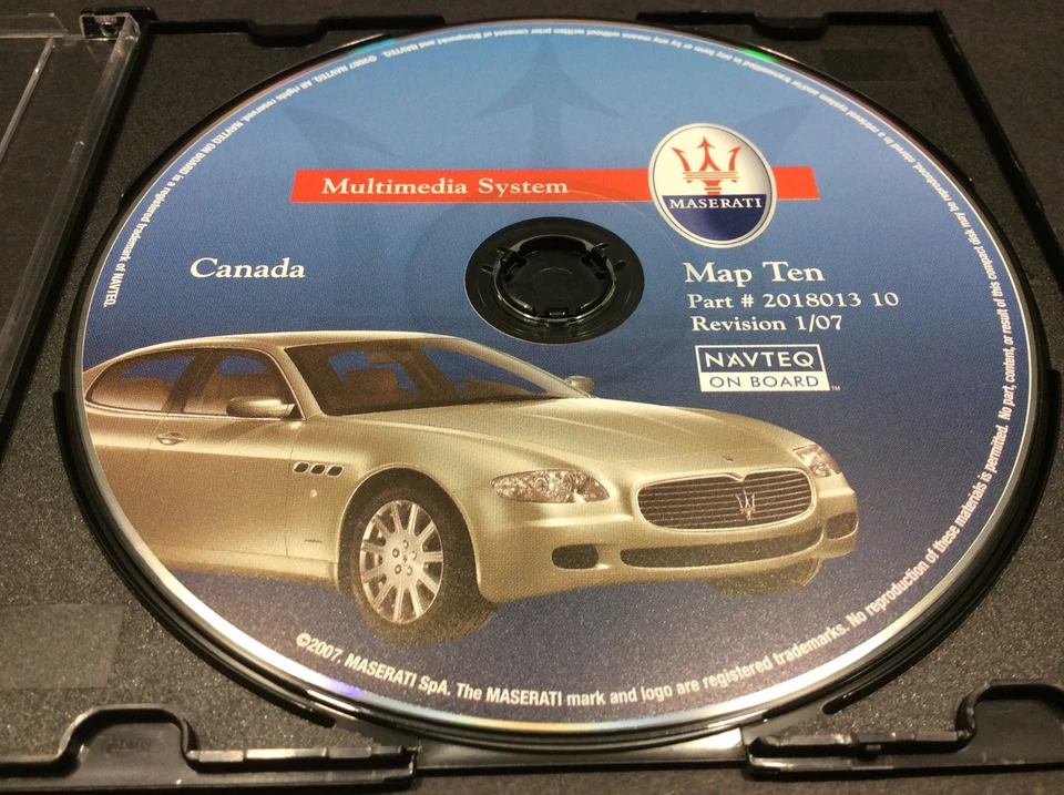 MASERATI NAV GPS DVD CD DISK 10 TEN 1/07 CANADA MASERATI NAVIGATION #CD42 - Image 1 of 1
