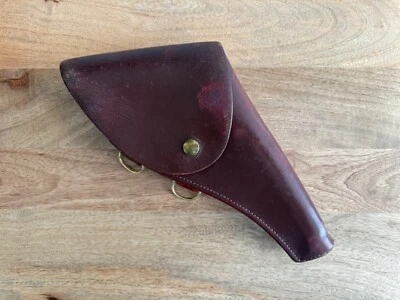 Pistola de cuero RCMP Sam funda de policía de cuero marrón Smith 38 Foto 1 de 4