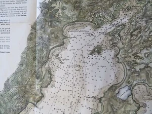 Gloucester Harbor coastal Massachusetts c. 1910-15 nautical navigation hc map - Picture 1 of 5