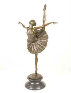 9973591-dss Große Bronze Skulptur Figur Ballett Tänzerin Ballerina 36x20x66cm - Picture 1 of 3