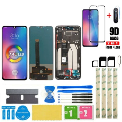 Para Xiaomi Mi 9 Mi9 AMOLED LCD tela sensível ao toque conjunto digitalizador + quadro - Imagem 1 de 4