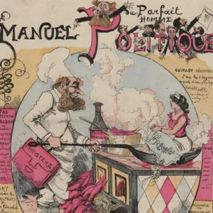 Manuel du parfait homme politique par A. Robida - - Gravure de presse 1883 - Picture 1 of 2