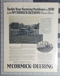 January 1930 McCormick-Deering Tackle Your Farming Problems Advertisement - Picture 1 of 3