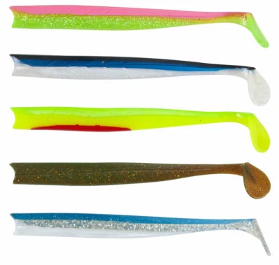AQUANTIC The Sandeel Shad Gummifisch Meeresköder Gummiköder 2 St. 19 cm o. 26cm - Bild 1 von 2