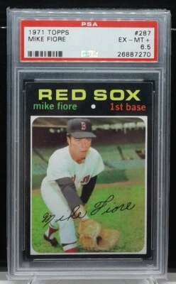 1971 Topps #287 Mike Fiore Boston Red Sox PSA 6.5 EX-MT + - Image 1 of 2