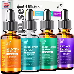 Vitamin C Serum Skin Care 4-Piece Set: Includes Retinol, Hyaluronic Acid & Niaci - Picture 1 of 12