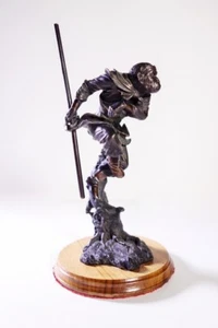 Rare China Famous Myth Bronze Monkey King Sun Wukong Statue Sculpture - Picture 1 of 13