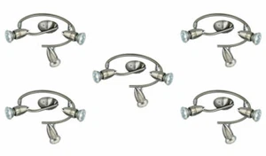 5 x Eglo 24726 'Magnum' Spiral Triple Plate Light Fittings 3xGU10 Satin Nickel - Picture 1 of 2