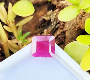 Rubí rojo natural sin tratar 100 % certificado de 4,00 quilates de piedras pr... - Imagen 1 de 8