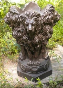 Latex lion mold cement concrete plaster rubber casting mould 6.75"H x 4.5"W - Picture 1 of 4