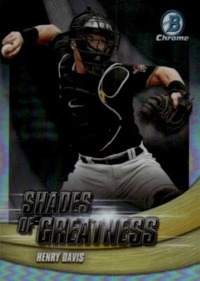 2022 Bowman Chrome Henry Davis #SG-3 Shades of Greatness Pittsburgh Pirates 14L - Image 1 of 2