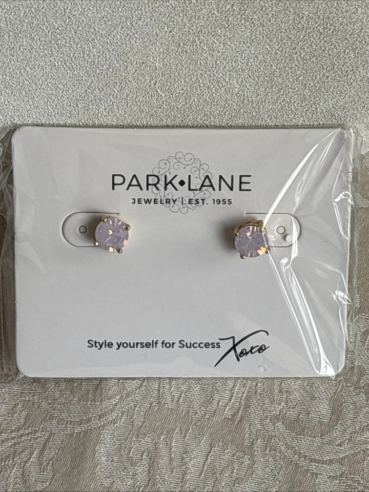 Park Lane Impression Earrings Light Pink Opal Gold Tone Fashion NWT Lovely - Изображение 1 из 4