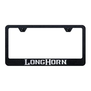Au-TOMOTIVE GOLD Textured Black Laser Etched Wide Bottom License Plate Frame - Bild 1 von 2