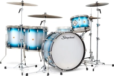 Slingerland Radio King 4 件套外壳包 - 蓝色和银色漆面 — 第 1/3 张图片