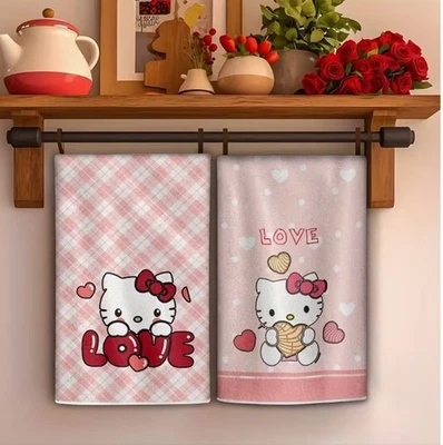 Set of 2 Hello Kitty Ultra Absorbing Cottage Tea Kitchen Towels - Image 1 of 4