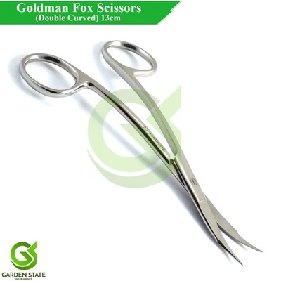 Goldman Fox Scissors Double Curved Periodontal Gingival Trimming Suture Cutting - Image 1 of 2