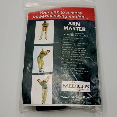 全新 Medicus Golf Arm Master Swing Stance 肘部姿势稳定带训练器 — 第 1/2 张图片