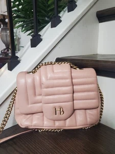 HENRI BENDEL pink Quilted leather Flap Shoulder Crossbody Bag - Picture 1 of 12