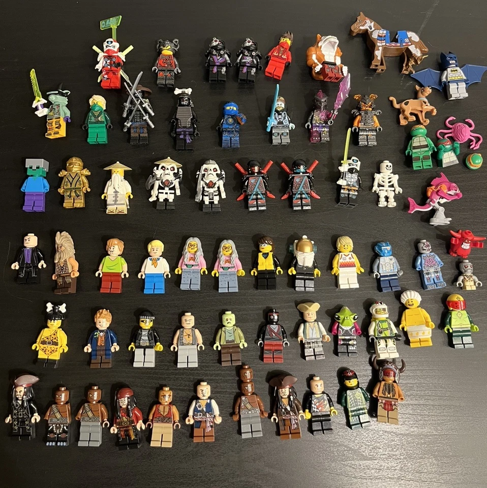 50+ LEGO mini figure lot- Ninjago, TMNT, POTC, Scooby Doo, miscellaneous  - Image 1 of 4