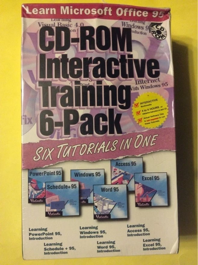 Microsoft Office 95 Training 6-Pack (BRAND NEW) (Win 3.1/95/NT) - Image 1 of 3