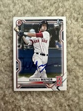 Marcelo Mayer Red Sox 2021 1st Bowman On Card Auto Signed BD-174 In Person
