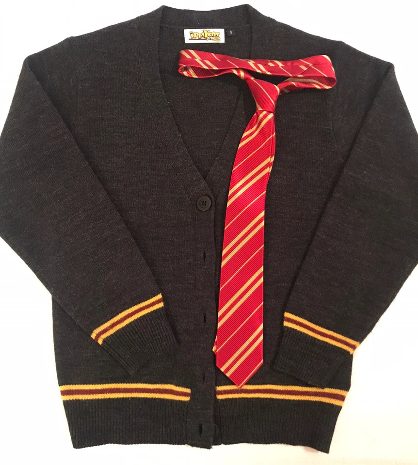 Harry Potter Suéter Corbata Mago Gryffindor Lana Estudiante Uniforme Disfraz S Foto 1 de 4