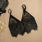 Women Hollow Translucent Underwear Sheer Lace Strap Lingerie Bra Tops Push up Br
