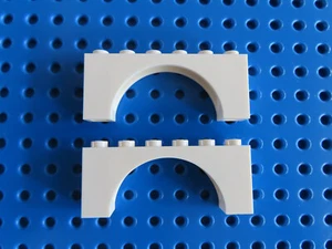 LEGO 2 x Arch Brücke Brückenstein Bogen 15254 1x6x2 weiß - Bild 1 von 1