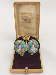 Imperial Russ Faberge Silver Gilt Turquoise Enamel Portrait Frame Edward VII - Picture 1 of 20