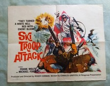 Roger Corman's Ski Troop Attack vintage original Half Sheet Folded 1960 