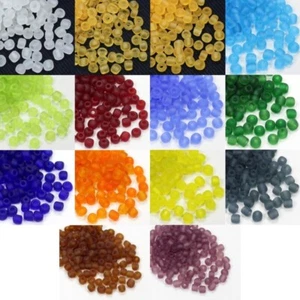 20g Rocailles 4mm Perlen Transparent matt 6/0 Glasperlen Farbauswahl - Bild 1 von 15