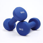 1-10kg Pair of Dumbbells Set Cast Iron Hand Weights Home Gym Training Exercise
