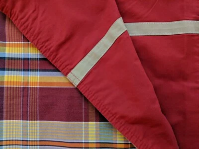 Nautica Surfside Red Plaid and Khaki with Snap Closure Standard Pillow Sham - Image 1 of 4