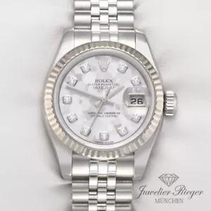 Rolex Lady Datejust Stahl Weissgold 750 179174 2015 Diamanten Automatik Gold - Bild 1 von 2