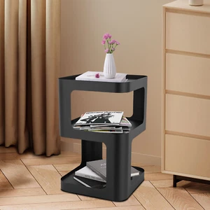 3 Tiers Coffee Table Modern Side Table Sofa Side End Table Bedside Tables Black - Picture 1 of 17