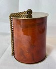 Vtg Bakelite Compact Wristlet Dance Purse Made In USA Mirrored Powder Box