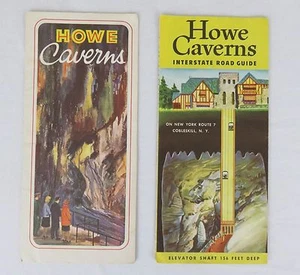 Zwei alte Howe Caverns Cobleskill, New York Reiseprospekte - Bild 1 von 5