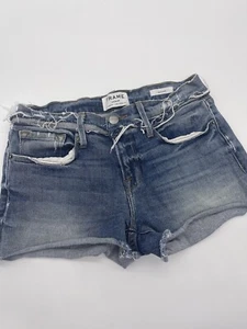 Frame Denim London Women's Le Cutoff Jean Shorts Blue Distressed Size 26 - Picture 1 of 4