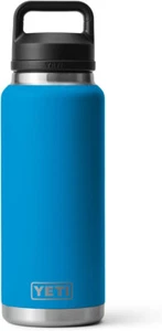 YETI Rambler 36oz 1L Water Bottle Chug GENUINE Limited Edition Big Wave Blue - Picture 1 of 11