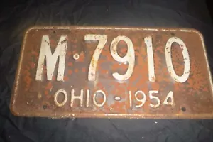 Placa de matrícula de Ohio 1947 F 254 S usada - Imagen 1 de 2