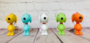 Hallmark Peanuts Snoopy Glitter Ornaments Set of 5 FREE GIFT BAG - Picture 1 of 7