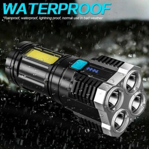 1500000LM LED Flashlight-Super Bright Torch-USB Rechargeable Lamp-High Powered