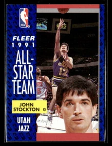 John Stockton 1991 Fleer All Star #217 Utah Jazz - Imagen 1 de 2