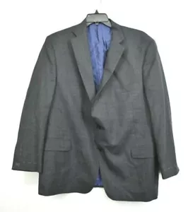 Hart Schaffner Marx Mens Gray Plaid Suit Jacket Wool 2 Button Closure 48 - Picture 1 of 7