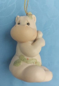 Precious Moments Hippo Holly Days Adorno de Navidad 520403 con caja 1995 - Imagen 1 de 12