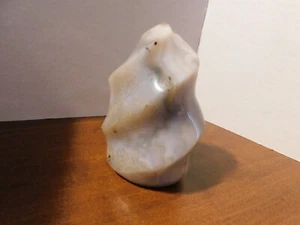 4 3/8" HERMOSA PIEDRA PRECIOSA PULIDA DISEÑO LLAMA ÁGATA CON BANDAS - MADAGASCAR - Imagen 1 de 12
