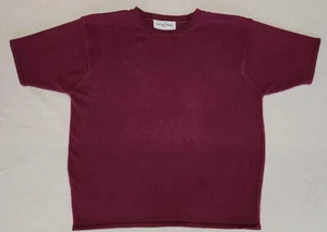 Esquina informal ~ Suéter de manga corta para mujer ~ Talla grande ~ Borgoña ~ - Imagen 1 de 6